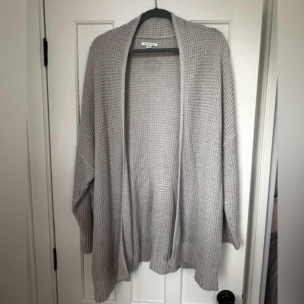American Eagle Outfitters Light Gray Cardigan